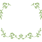 シンプルな蔦のフレーム・飾り枠のイラスト