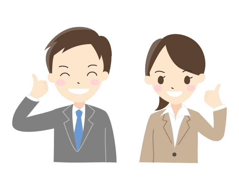 笑顔の新入社員のイラスト