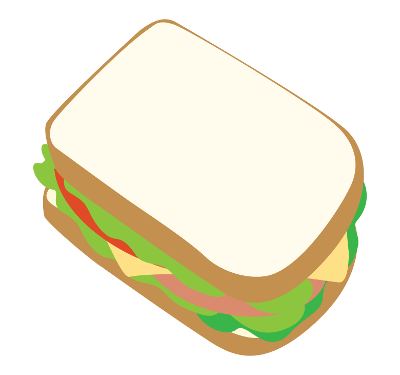食パンのサンドウィッチのイラスト