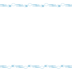 スプーンとフォークの飲食のフレーム・飾り枠のイラスト