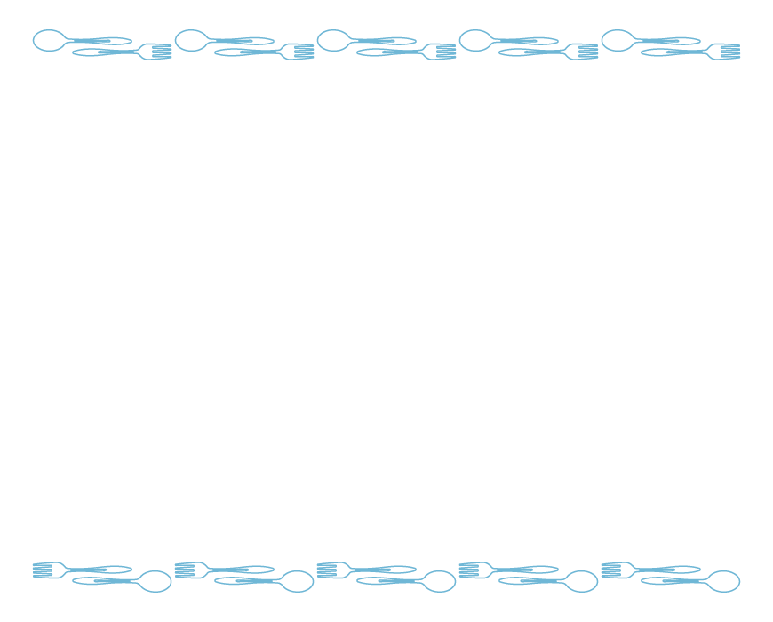 スプーンとフォークの飲食のフレーム・飾り枠のイラスト