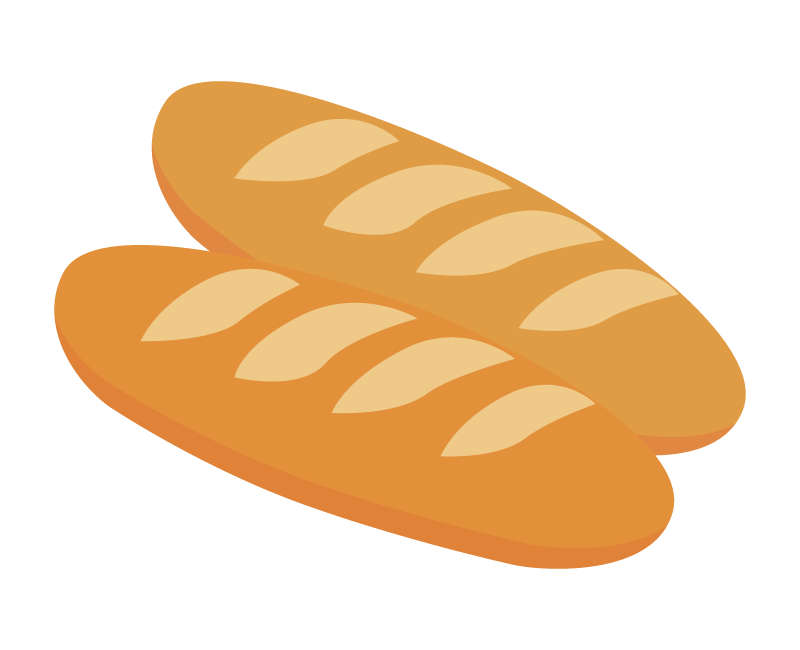 フランスパンのイラスト