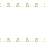 南国の島のシンプルなフレーム・飾り枠のイラスト