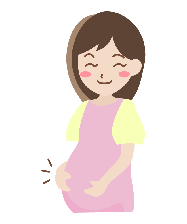 笑顔の妊婦さんのイラスト