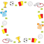 サッカーのフレーム・飾り枠のイラスト