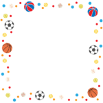球技のスポーツのフレーム・飾り枠のイラスト