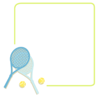 テニスのフレーム・飾り枠のイラスト