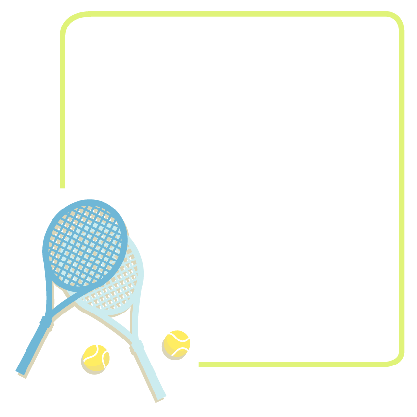 テニスのフレーム 飾り枠のイラスト 無料のフリー素材 イラストエイト