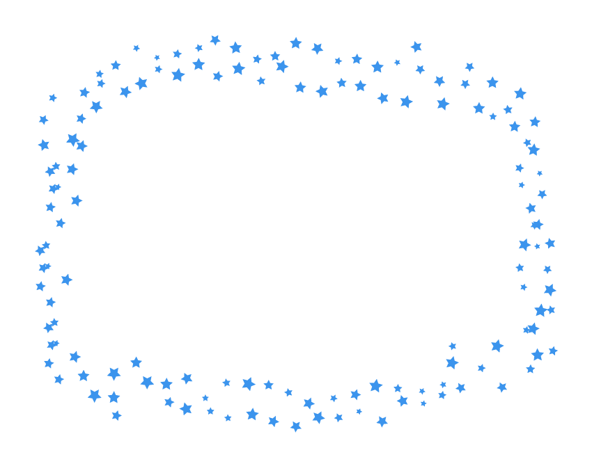 散りばめられた星のフレーム・飾り枠のイラスト