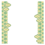 六角形の和模様のフレーム・飾り枠のイラスト