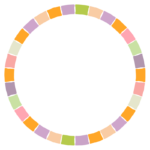 サークル状のカラーフレーム・飾り枠のイラスト