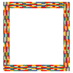 カラフルな四角いフレーム・飾り枠のイラスト