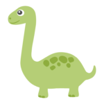 かわいい恐竜・ブラキオサウルスのイラスト