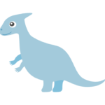 かわいい恐竜・パラサウロロフスのイラスト
