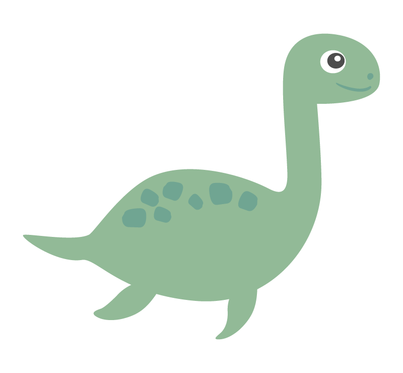 かわいい恐竜・プレシオサウルスのイラスト