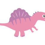 かわいい恐竜・スピノサウルスのイラスト