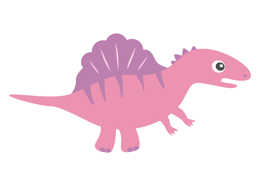 かわいい恐竜・スピノサウルスのイラスト