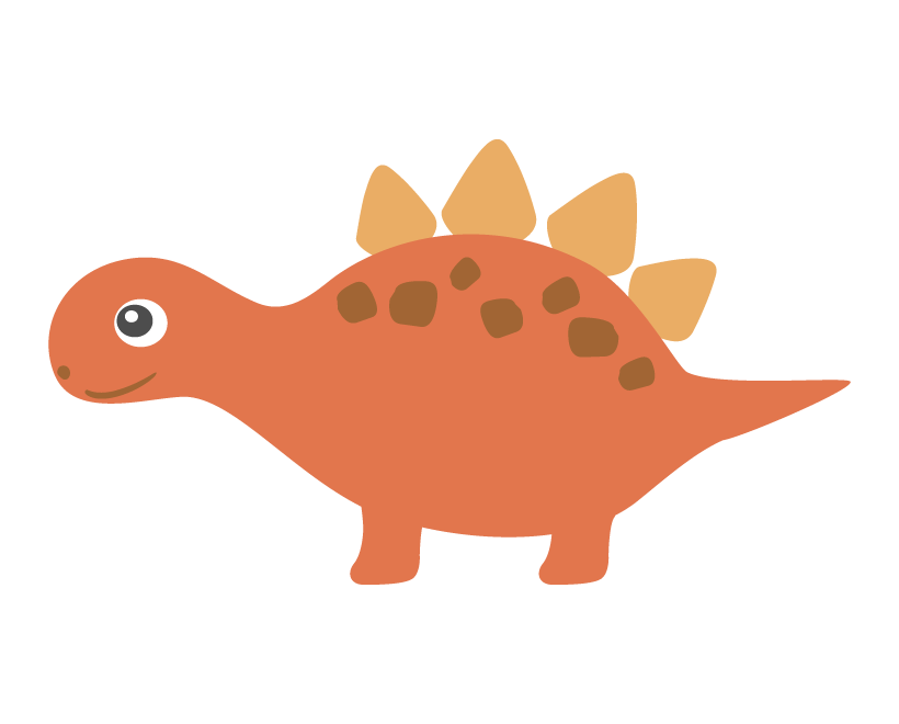 かわいい恐竜・ステゴサウルスのイラスト