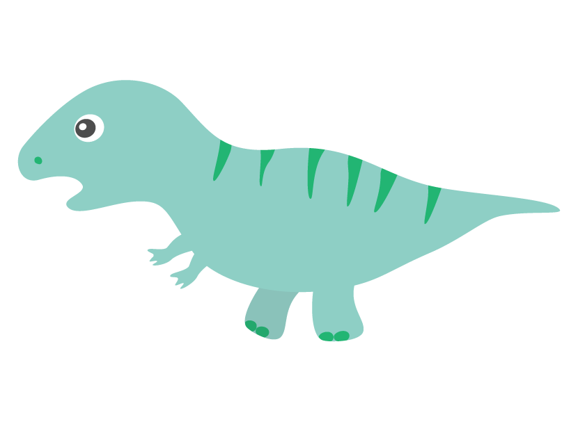 かわいい恐竜・ティラノサウルスのイラスト