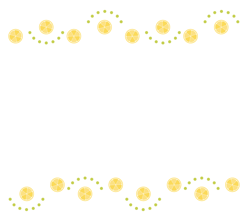 フルーツの上下フレーム・飾り枠のイラスト