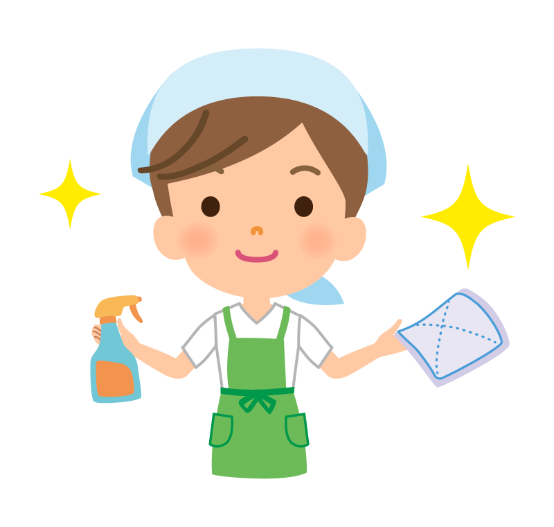 掃除をする家事代行サービス・主婦のイラスト | 無料のフリー素材 イラストエイト