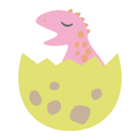 かわいい恐竜の赤ちゃんのイラスト