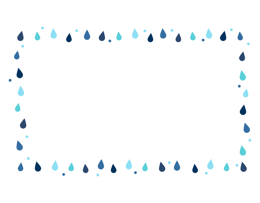 雨・雫のフレーム・飾り枠のイラスト