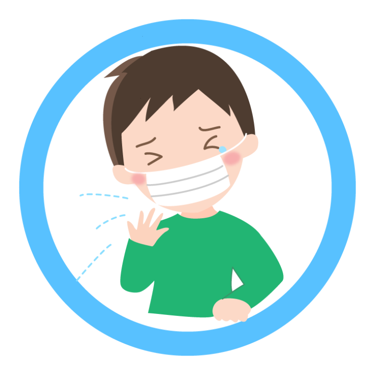 咳とくしゃみのエチケットのイラスト 無料のフリー素材 イラストエイト