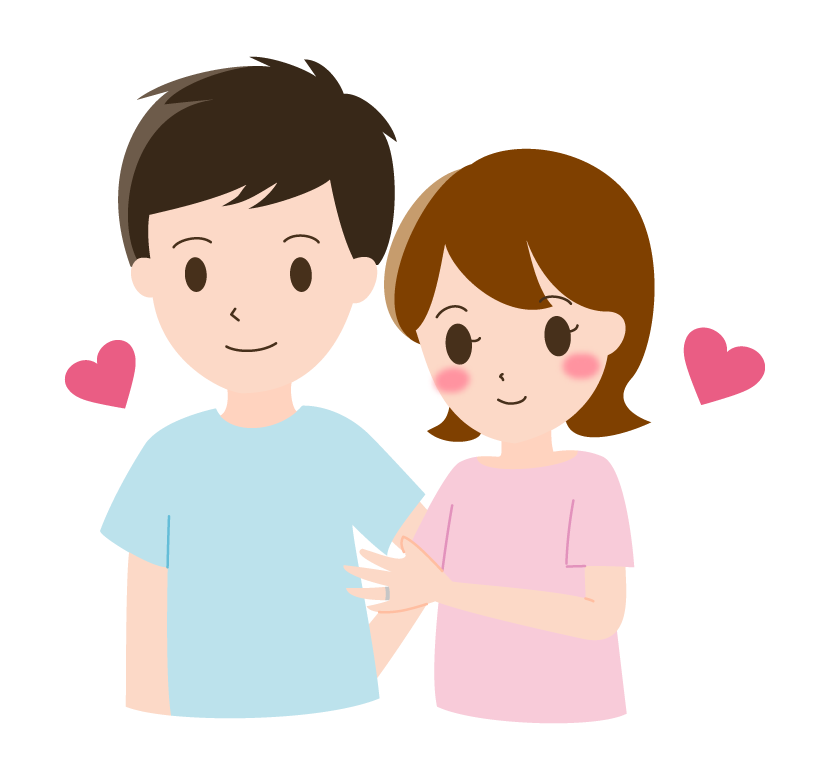 新婚夫婦のイラスト