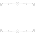 エレガントなシルバー風のフレーム・飾り枠のイラスト