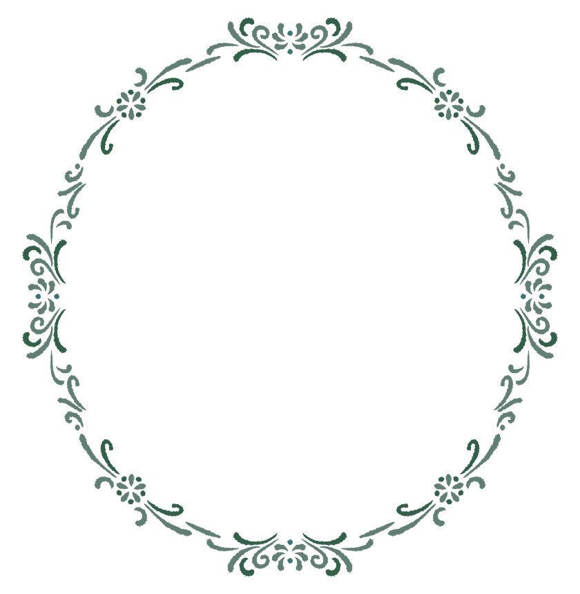 円形のエレガントなデザインのフレーム・飾り枠のイラスト