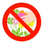 「花を採らないでください」のイラスト