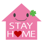 かわいいステイホーム（STAY HOME）のイラスト