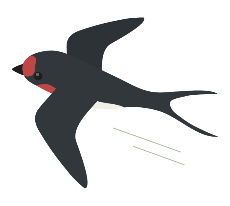 飛んでいるツバメのイラスト | 無料のフリー素材 イラストエイト
