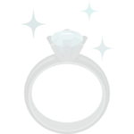 ダイヤモンドの指輪のイラスト