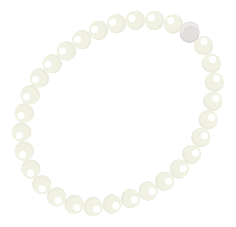 真珠のネックレスのイラスト