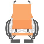 車椅子（正面）のイラスト