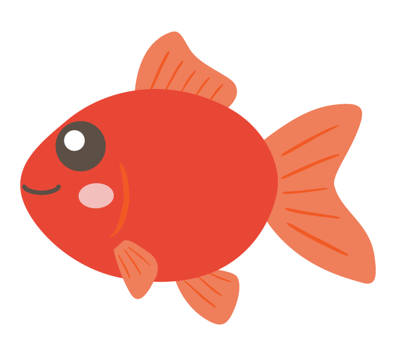 かわいい金魚のイラスト