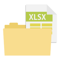 Excel（エクセル）フォルダーとファイルのイラスト