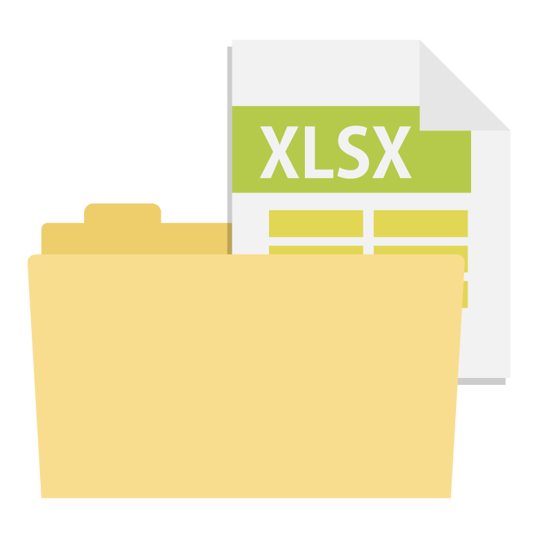 Excel エクセル フォルダーとファイルのイラスト 無料のフリー素材 イラストエイト