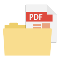 PDFのフォルダーとファイルのイラスト