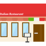 イタリアンレストランのイラスト