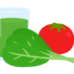 青菜とトマトのスムージーのイラスト