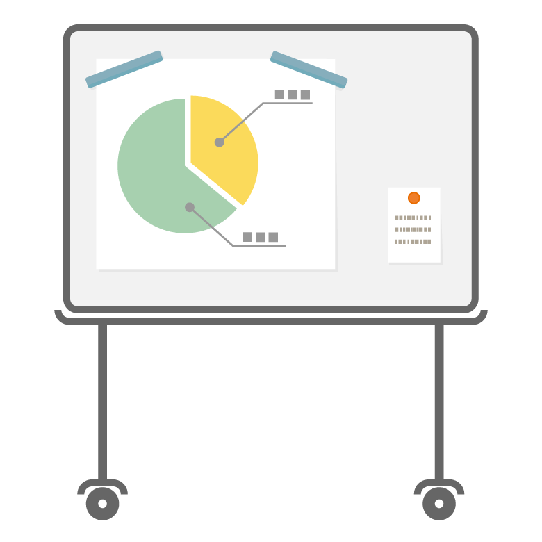 ホワイトボードとグラフのイラスト 無料のフリー素材 イラストエイト