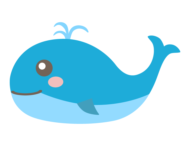 かわいいクジラのイラスト