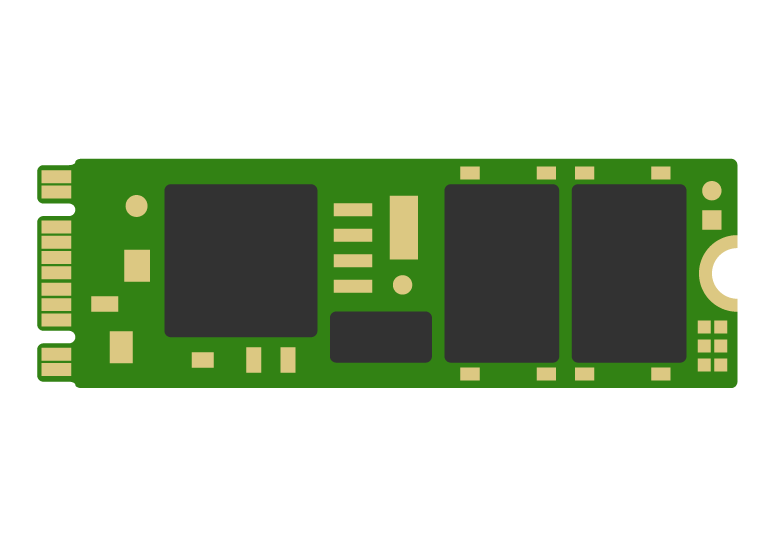 M.2（エムドットツー）SSD・B＆M-Keyのイラスト