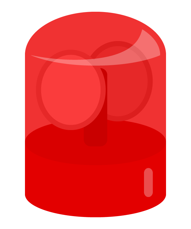 赤いサイレン・ランプのイラスト