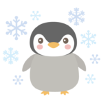 雪とペンギンのイラスト