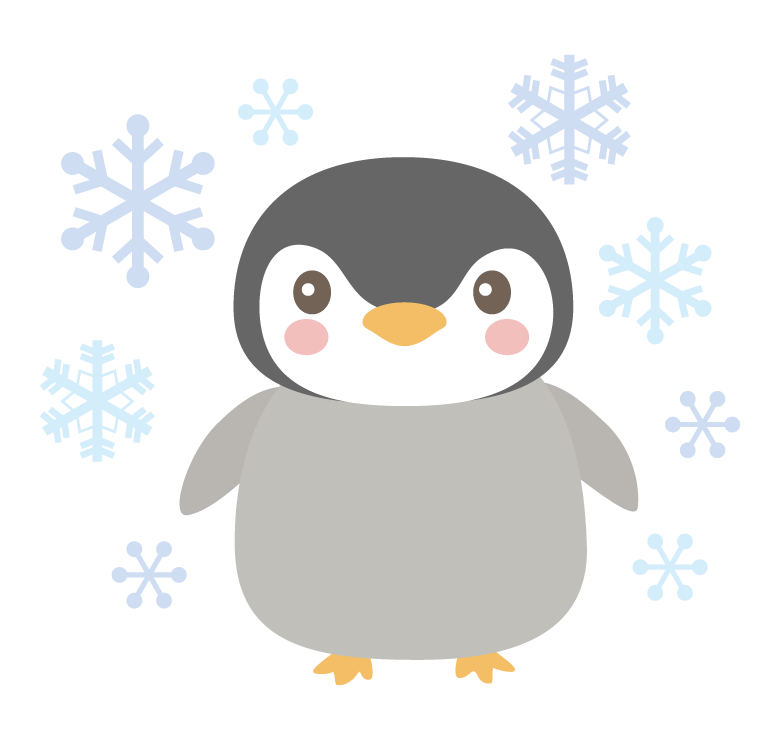 雪とペンギンのイラスト 無料のフリー素材 イラストエイト