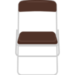 パイプ椅子（正面）のイラスト